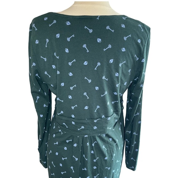 BODEN Chatsworth Mabel Lock & Key Long-Sleeve Green Dress, Size 16 - Picture 7 of 11